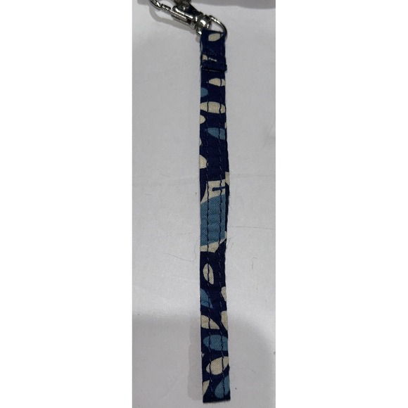 Vera Bradley Front Zip Wristlet in Petal Splash EUC Blue White Zip Wallet Pouch - Picture 7 of 13